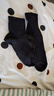海澜之家袜子男士袜子纯棉100%纯棉袜子男中筒男袜抗菌透气短袜男纯棉长袜 黑/黑/黑/黑/黑-抗菌 5双 均码 实拍图