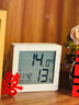 得力(deli)室内温湿度表 LCD 电子温湿度计老人生日礼品儿童礼物带闹钟功能 婴儿房办公用品 白色8813 实拍图