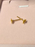 周六福小金花足金999黄金耳钉女生日礼物计价AC090379  一对 约0.67g 实拍图