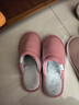 回力日系柔软情侣棉拖秋冬家居室内保暖棉鞋女款HL0006皮红38-39码 实拍图