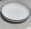 黑线竖纹系列家用碗碟套装2-4人适用北欧风ins高颜值陶瓷餐具碗盘 7英寸盘1个【山田】 无规格 实拍图