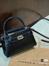 CHARLES&KEITH鳄鱼纹凯莉包手提斜挎婚包包女包生日礼物CK2-50270880-1 Black黑色 S 实拍图