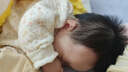 婧麒（JOYNCLEON）婴儿保暖连体衣秋冬季宝宝夹棉衣服哈衣新生儿空气棉睡衣爬服 斜开活力小兔 80cm 实拍图