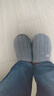 洁丽雅棉拖鞋男士秋冬季厚底保暖家居室内情侣毛绒拖鞋男冬天居家棉鞋女 灰色 42-43 【适合41-42码】 实拍图