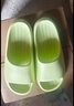 京东京造【泡泡云】踩屎感厚底轻盈防滑外穿拖鞋新款拖鞋女士 浅绿37-38 实拍图