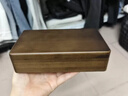 实木首饰盒便携小巧精致复古小众手镯手饰品收纳盒中国风 胡桃木色【无字款】灰色绒 实拍图