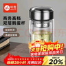 明霞玻璃杯带茶隔双层高硼硅玻璃水杯茶水分离车载杯子男泡茶杯 实拍图