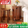 古达实木凳子可叠放叠叠凳家用组合圆凳子四合一椅子客厅餐椅堆叠凳 整装发货【胡桃色】滑轮款 晒单实拍图