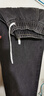 西域骆驼（VANCAMEL）牛仔裤男宽松直筒休闲韩版垂感阔腿九分裤子男牛仔长裤 黑灰 3XL 实拍图