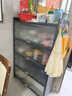 七序厨房置物架落地多层防尘收纳柜家用微波炉烤箱储物柜碗柜餐边柜 【特厚】二门三层长50宽32高80 实拍图