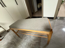 源氏木语实木换鞋凳简约穿鞋凳(山毛榉原木色)0.8米换鞋凳(布艺亚麻灰) 实拍图