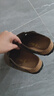 Devo的沃软木鞋男女同款休闲拖鞋半包懒人情侣勃肯鞋时尚外穿拖鞋3624 深灰油蜡牛皮 38 （建议拍小一码） 实拍图