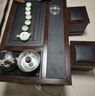 紫桐家居（Z-Tong Furniture）岩板功夫茶几客厅家用带烧水多功能一体嵌入式茶台办公室泡茶桌椅 胡桃色+石茶盘 (茶具全套） 130*80【不锈钢底部上水】 实拍图