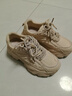 骆驼（CAMEL）老爹鞋女网布皮面拼接双系带厚底休闲鞋 L24S283079 杏色 38 实拍图
