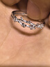 周百福 纯银花棠情侣戒指一对男女求婚对戒尾戒纪念日生日礼物送女友 实拍图