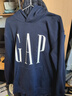 GAP男女装2025秋季新款logo印花抓绒宽松运动连帽衫卫衣786920 海军蓝 L (175/96A) 亚洲尺码 实拍图