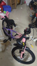凤凰山地自行车男女变速山地车碟刹青少年儿童自行车学生单车 星际 粉紫【单速+辐条轮】 20寸【适合125-160cm】 实拍图