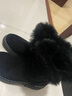 回力女靴加绒雪地靴女士休闲2026春季新款百搭加厚保暖棉鞋女高帮粗跟 黑色 36 实拍图