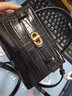CHARLES&KEITH鳄鱼纹凯莉包手提斜挎婚包包女包生日礼物CK2-50270880-1 Black黑色 S 实拍图