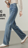 逸阳（ESE-Y）直筒牛仔裤女春秋季款宽松显瘦白色窄版阔腿长裤子女 复古蓝 27 实拍图