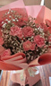 植伴康乃馨百合鲜花生日祝福探望病人母亲节鲜花速递送妈妈全国同城店 X款-11朵粉康乃馨 实拍图