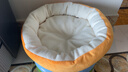 北鼻狗猫窝狗窝保暖秋冬季加绒加厚猫狗垫子小型犬狗床宠物猫咪狗狗用品 黄色 直径50cm 建议15斤内宠物 实拍图