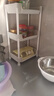 小推车置物架落地浴室移动零食卫生间多层卧室床头多层收纳储物架 书架三层带轮 实拍图