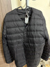 网易严选90鸭绒轻薄羽绒服保暖0压感排骨羽绒内胆防泼水蓄热抗菌外套 A款25新品90鲜绒无领-水墨黑 2XL 实拍图