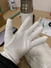 爱帝尔 纯棉礼仪白手套 6双装 纯棉 白色 阅兵文玩表演 马术交通礼仪手套 均码 CW886169 实拍图
