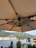 藤朝家具（Teng chao jia ju）藤朝户外遮阳伞庭院伞大太阳伞罗马伞室外露台花园摆摊户外伞 【双杆太阳能灯伞】2.5米+400斤水箱 实拍图