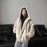 棉致座山雕连帽棉服女冬季新款加绒加厚保暖夹克棉衣外套羽棉袄绒服 M6047杏色【高品质】 L 100-120斤 实拍图