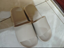 京东京造【抗菌皮纹拖】eva软弹家居防臭浴室新款拖鞋女士 燕麦色 39-40 实拍图