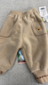 嘟嘟家宝宝双面绒裤子秋冬儿童加厚长裤男童冬季休闲裤女童冬装 卡其 90 实拍图