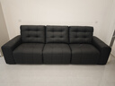 左右意式极简劳伦斯沙发简约客厅头层牛皮沙发DZY6067 小三人位黑 实拍图
