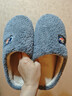 大嘴猴（Paul Frank）棉拖鞋男情侣时尚简约厚底家居保暖冬季拖鞋PF6661蓝色280 实拍图