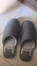 利达妮（TZLDN）室内棉拖鞋男款防滑秋冬季棉居家男士家居情侣毛布拖鞋 灰色42-43 实拍图