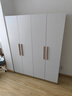 束寻【上门安装】衣柜现代简约实木挂衣杆经济型简易组装出租房卧室 两门80*40*180暖白+胡桃色 自行安装 实拍图