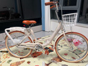 飞鸽（FLYING PIGEON）自行车成人通勤车自行车学生单车成人自行车通勤自行车女士自行车 标配奶油米|单速|辐条轮+礼包 24寸适合150-170cm 实拍图