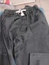 真维斯（Jeanswest）休闲裤男秋冬季2025新款宽松直筒阔腿潮牌纯棉工装裤子男款 灰色加绒 XL 【140-160斤】 实拍图