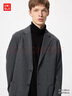 优衣库男装女装绒面针织茄克/西装外套夹克481006 08 深灰色 S /165/84A 实拍图