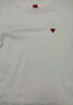 查尔斯桃心【王楚然同款】短袖T恤男女同款小爱心刺绣纯色打底衫 本白 M 实拍图