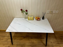 全品屋岩板餐桌家用4-6人小户型桌椅组合长方形现代简约吧台吃饭大桌子 【12MM厚】哑光雪山白 送货入户 120cm 【宽70CM】单桌子 实拍图