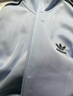 adidas复古风针织休闲运动立领夹克外套女秋季阿迪达斯官方三叶草 淡蓝色/黑色（推荐选大一码）   S 实拍图