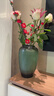 景德镇陶瓷花瓶摆件客厅插花落地高级感种花盆大复古陶罐水养中式 绿森林中号【暗绿色】可水培 实拍图