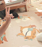 babycare爬爬垫拼接双面XPE爬行垫婴儿宝宝防摔儿童地垫-萌宠露营团9片 实拍图