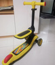 babycare儿童滑板车2-6岁二合一折叠童车重力转向宝宝可坐生日礼物 洛克黄 实拍图
