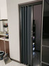 铝合金折叠门推拉门防火隔断门隐形空调房厨房卫生间卧室平开移门 黑色框+灰色铝板【A级防火材质】 实拍图