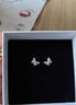 芯奢纯银999足银针蝴蝶耳钉女士耳骨钉高级耳环精致小巧养耳洞不过敏 一对+精美礼盒 实拍图