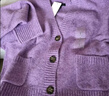 优衣库女装舒芙蕾针织短开衫/外套空调衫通勤25秋冬新款478339 73 青紫色 M /160/84A 实拍图