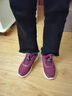 足力健老人鞋中老年春秋季健步轻便软底送妈妈休闲散步鞋2431369J 紫-女  38 实拍图